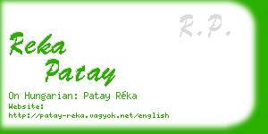 reka patay business card
